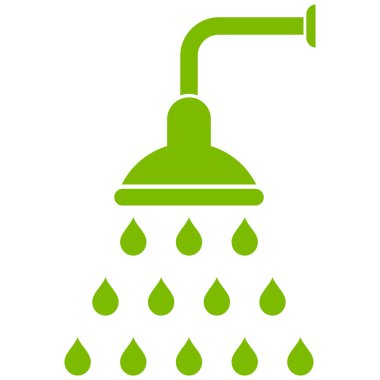 Duş düz vektör simgesi