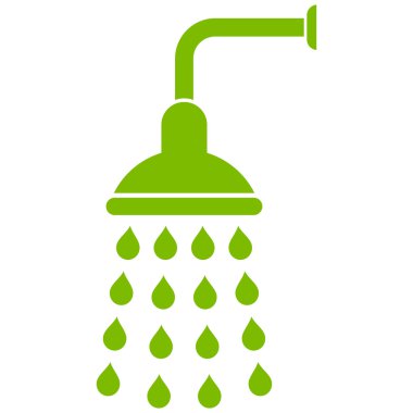 Duş düz vektör simgesi