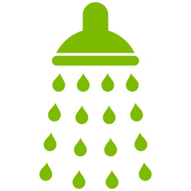 Duş düz vektör simgesi