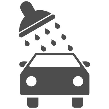 Oto yıkama düz vektör simgesi