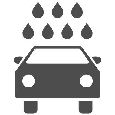 Araba duş düz vektör simgesi