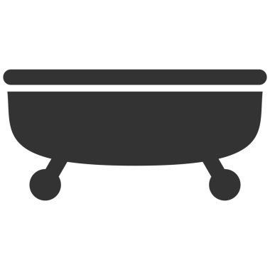 Küvet düz vektör simgesi