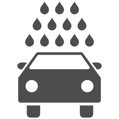 Oto yıkama düz vektör simgesi