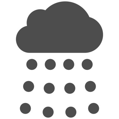 Yağmur bulutu düz vektör simgesi