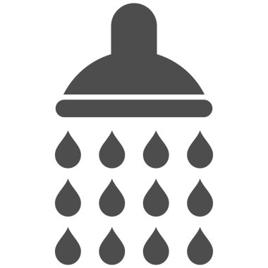 Duş düz vektör simgesi