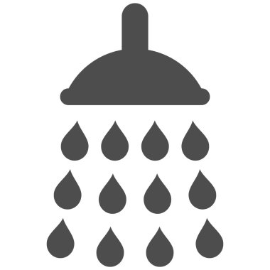 Duş düz vektör simgesi