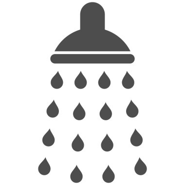 Duş düz vektör simgesi