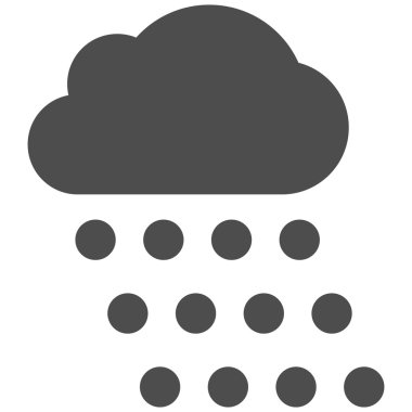 Yağmur bulutu düz vektör simgesi