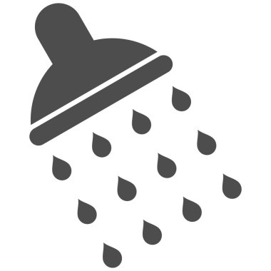 Duş düz vektör simgesi