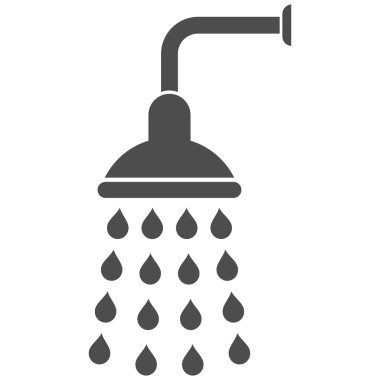 Duş düz vektör simgesi