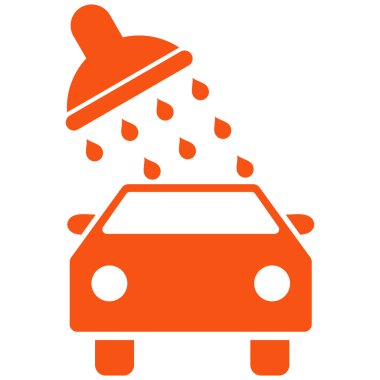 Oto yıkama düz vektör simgesi