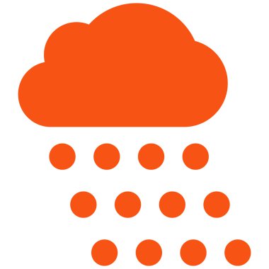 Yağmur bulutu düz vektör simgesi