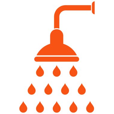 Duş düz vektör simgesi