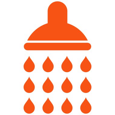 Duş düz vektör simgesi