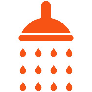 Duş düz vektör simgesi