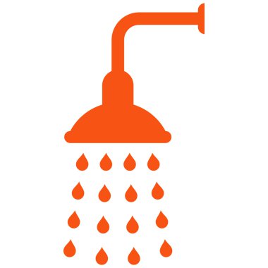 Duş düz vektör simgesi