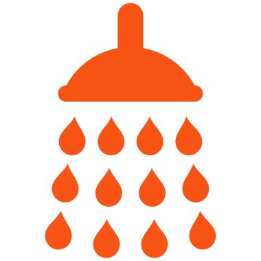 Duş düz vektör simgesi