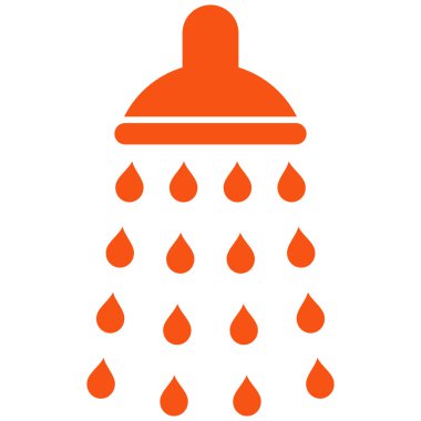 Duş düz vektör simgesi