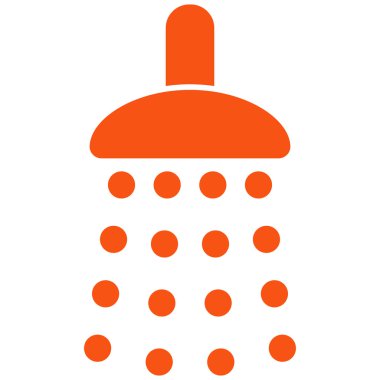 Duş düz vektör simgesi