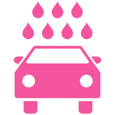 Araba duş düz vektör simgesi