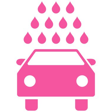 Oto yıkama düz vektör simgesi