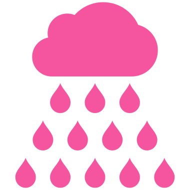 Yağmur bulutu düz vektör simgesi