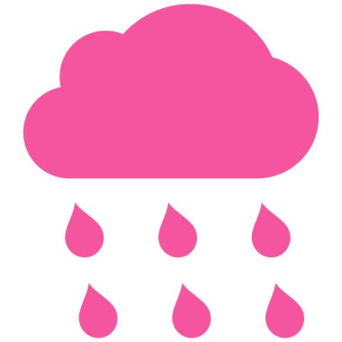 Yağmur bulutu düz vektör simgesi