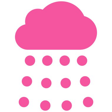 Yağmur bulutu düz vektör simgesi