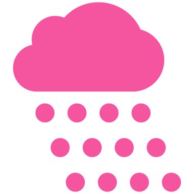 Yağmur bulutu düz vektör simgesi