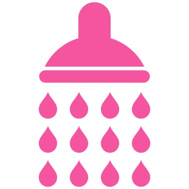 Duş düz vektör simgesi