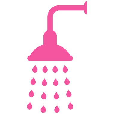 Duş düz vektör simgesi