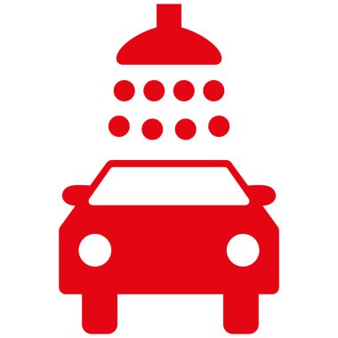 Araba duş düz vektör simgesi