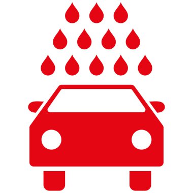 Oto yıkama düz vektör simgesi