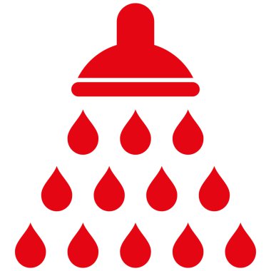 Duş düz vektör simgesi