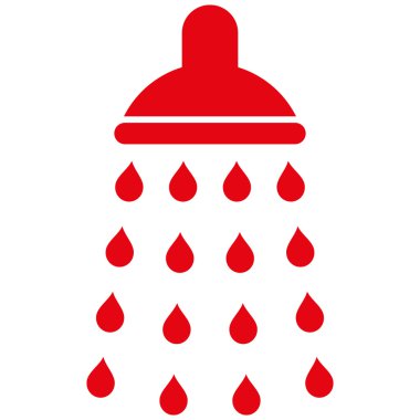 Duş düz vektör simgesi