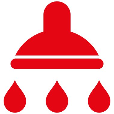 Duş düz vektör simgesi