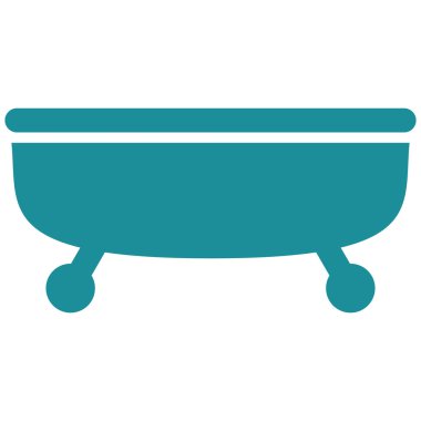 Küvet düz vektör simgesi