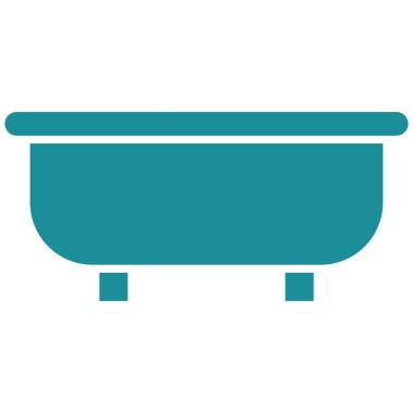 Küvet düz vektör simgesi