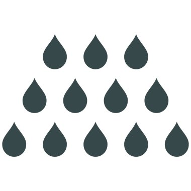 Damla düz vektör simgesi