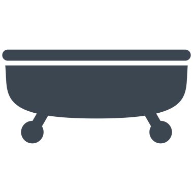 Küvet düz vektör simgesi