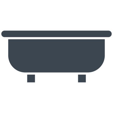 Küvet düz vektör simgesi