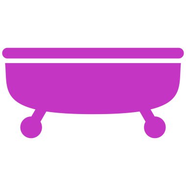 Küvet düz vektör simgesi