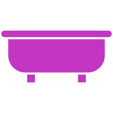 Küvet düz vektör simgesi