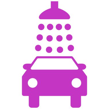 Oto yıkama düz vektör simgesi