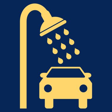 Araba duş düz vektör simgesi