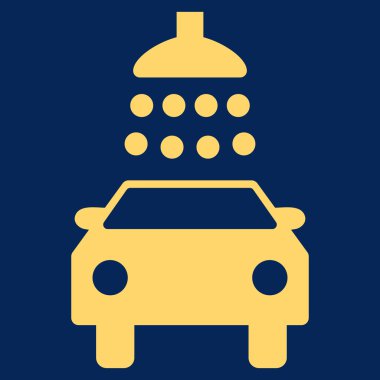 Araba duş düz vektör simgesi