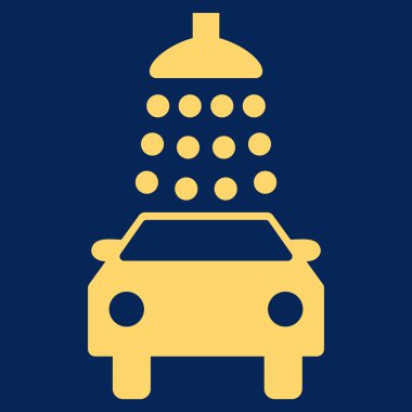 Oto yıkama düz vektör simgesi