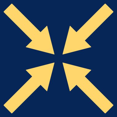 Center Arrows Flat Vector Symbol