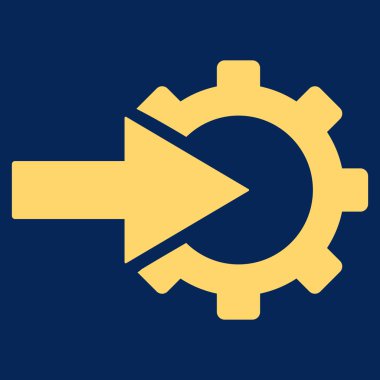 COG Tümleştirme düz vektör simgesi