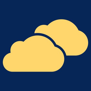 Bulutlar düz vektör simgesi